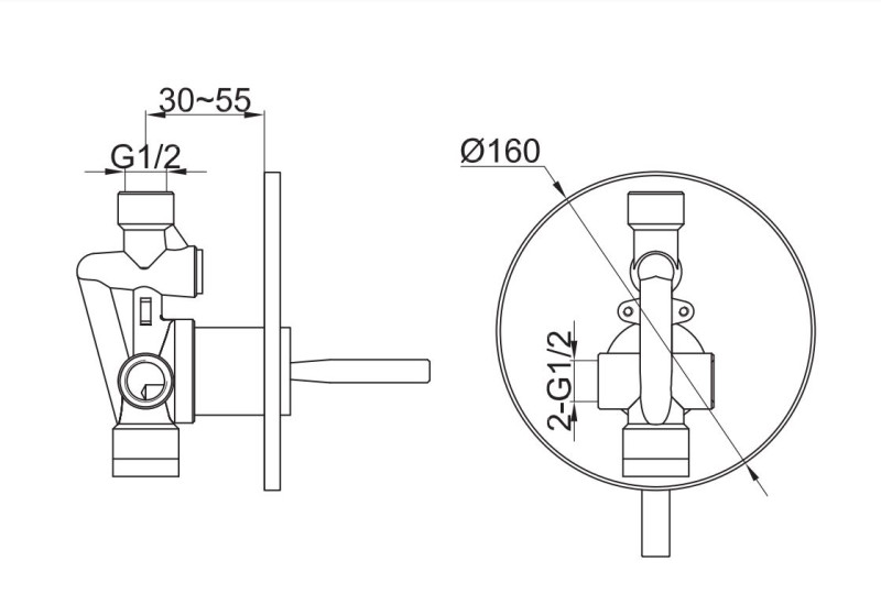 Kohlman Maxima bateria prysznicowa podtynkowa chrom QW220M