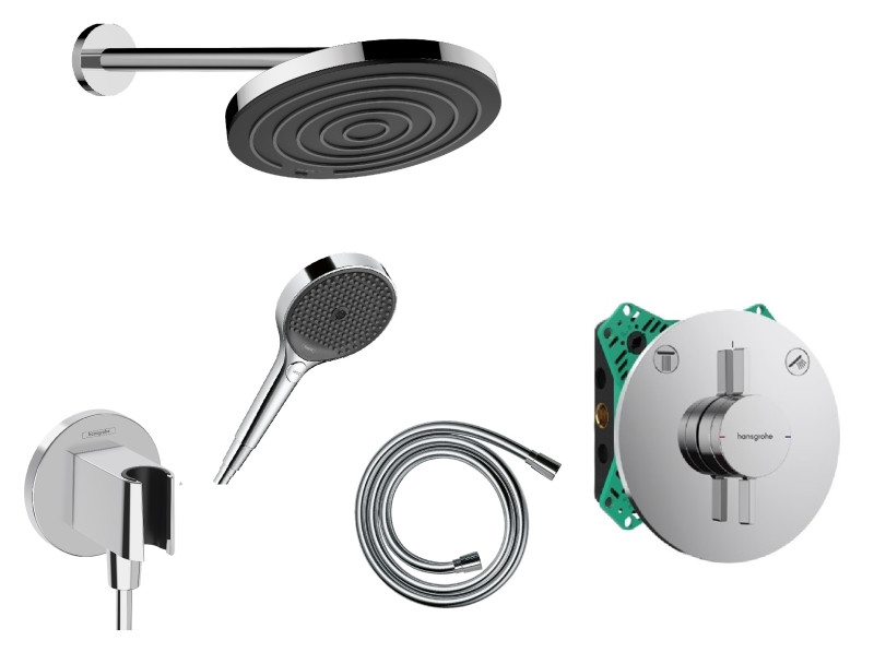 Hansgrohe DuoTurn S zestaw podtynkowy z deszczownicą Pulsify S 26x26 kompletny chrom połysk 75418000NAT01