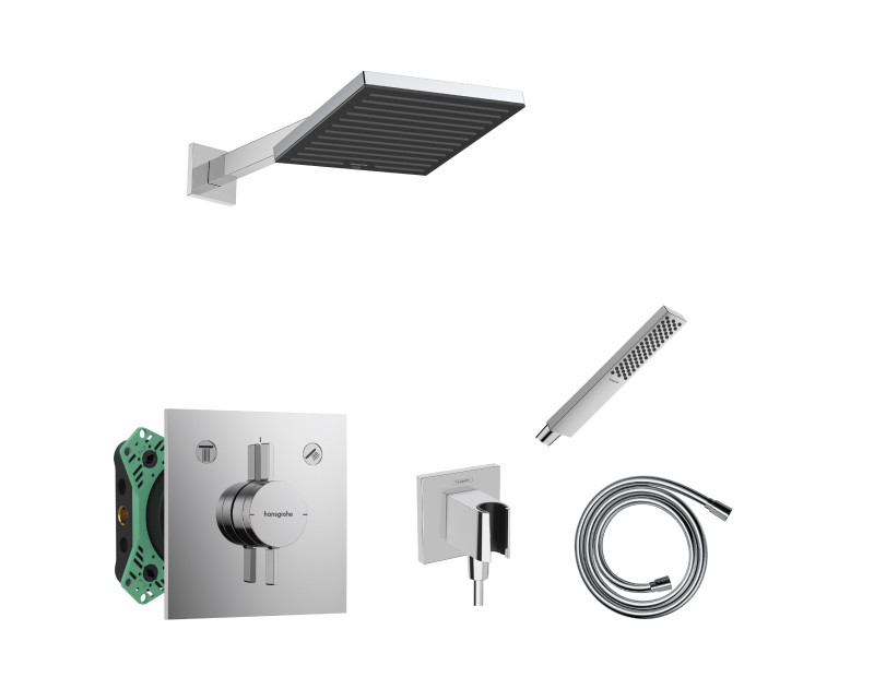 Hansgrohe DuoTurn E zestaw podtynkowy z deszczownicą Pulsify S 26x26 kompletny chrom połysk 75417000NAT01